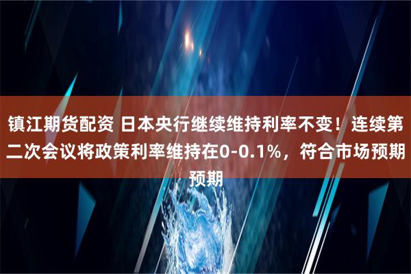 镇江期货配资 日本央行继续维持利率不变！连续第二次会议将政策利率维持在0-0.1%，符合市场预期