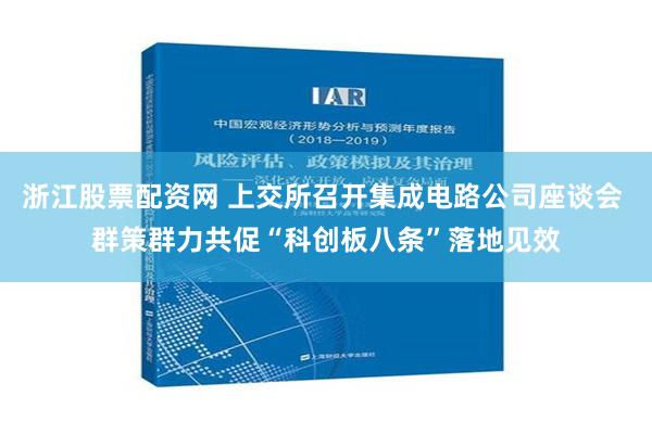 浙江股票配资网 上交所召开集成电路公司座谈会 群策群力共促“科创板八条”落地见效